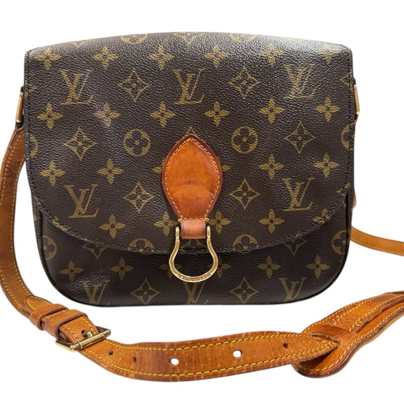 Louis Vuitton St. Cloud LV Monogram Vintage leather Crossbody Bag - Picture 1 of 12